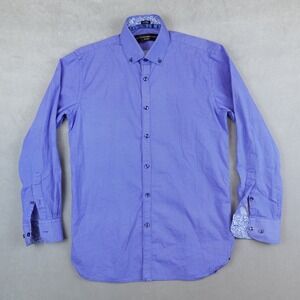 Versace Shirt Mens Small Blue 19-69 Abbigliamento Sportivo SRL Button Down Slim